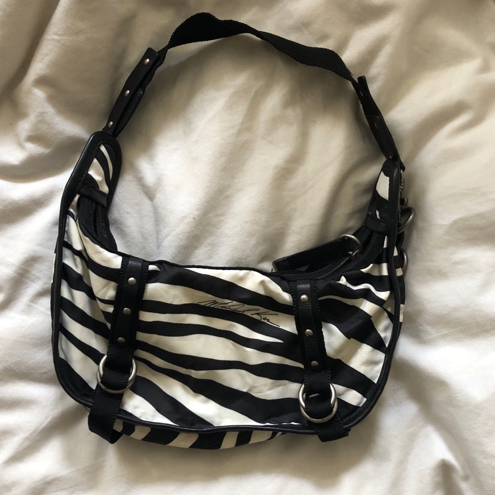 Michael kors nylon zebra shoulder bag